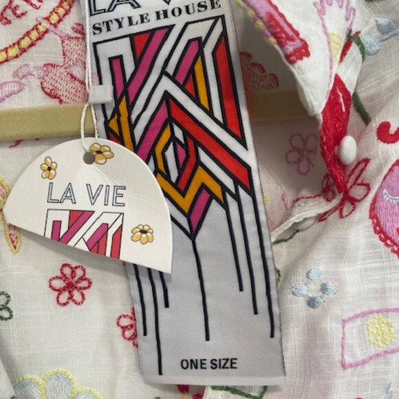 La Vie Style House One-Size Caftan Embroidered. - Picture 3 of 5